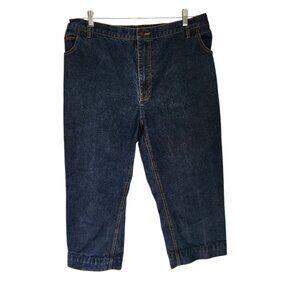 Duke Haband Jeans Blue Cotton Denim Relaxed Fit Elastic Waist Mens 38x24 Vintage